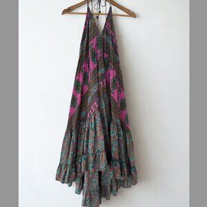 NWT Multi Color Silk Boho Sun Dress - Unknown Brand